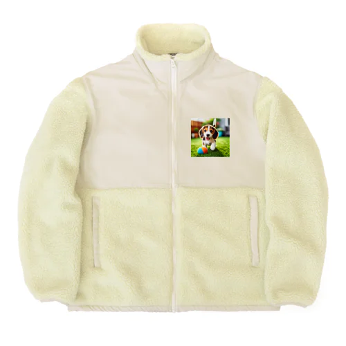 ビーグル犬キキちゃん Boa Fleece Jacket