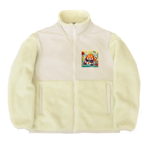 ちょっとやんちゃなレッサーパンダです Boa Fleece Jacket