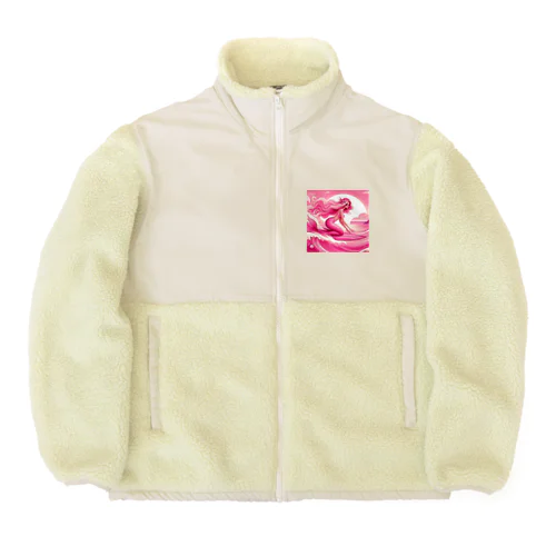 ピンク　マーメイド　サーフィン Boa Fleece Jacket