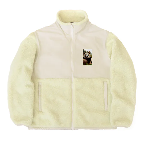 タレ目のパンダちゃん Boa Fleece Jacket