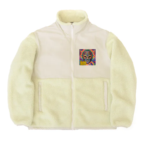 サイケデリックマスクB Boa Fleece Jacket