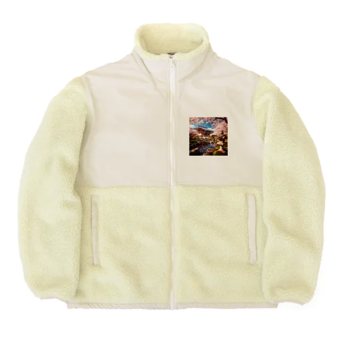 Sakura in Japan Boa Fleece Jacket