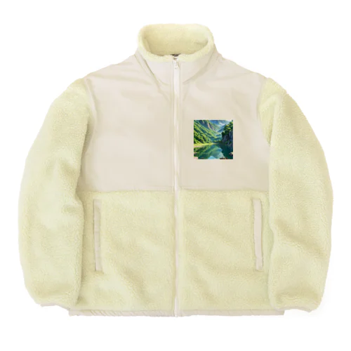 夏の渓谷 Boa Fleece Jacket