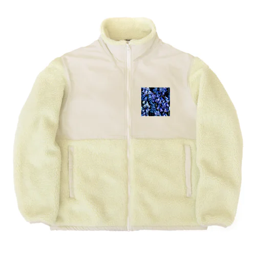 イラスト落ち着いた色合いのブルーベルの花２ Boa Fleece Jacket