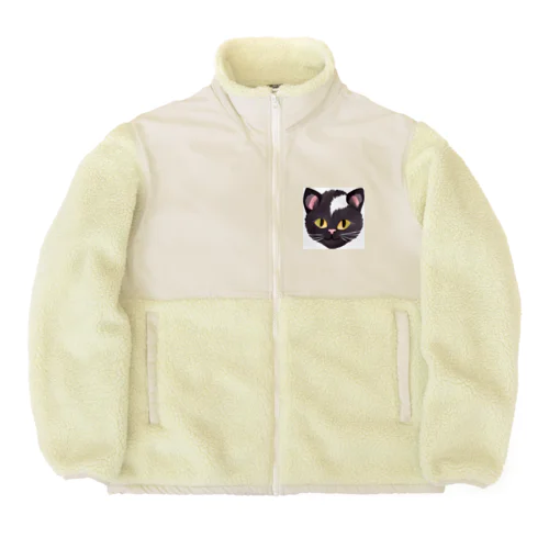 CLUBHACHU黒猫 Boa Fleece Jacket