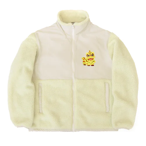 お獅子-yellow Boa Fleece Jacket