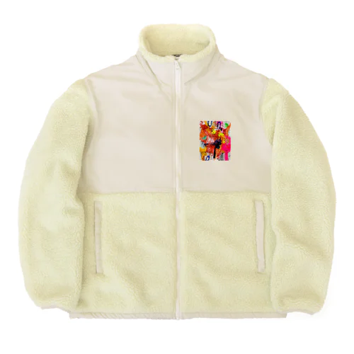 ぶつけたいの Boa Fleece Jacket