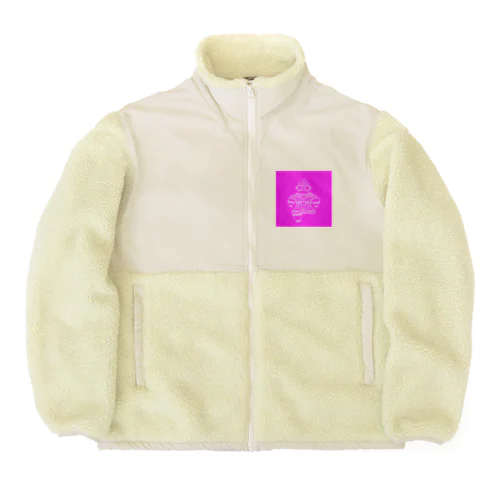 土偶 ピンク Boa Fleece Jacket