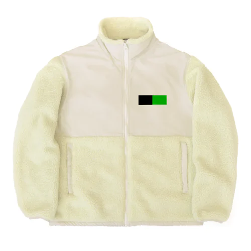 黒×緑 ２色バイカラー Boa Fleece Jacket