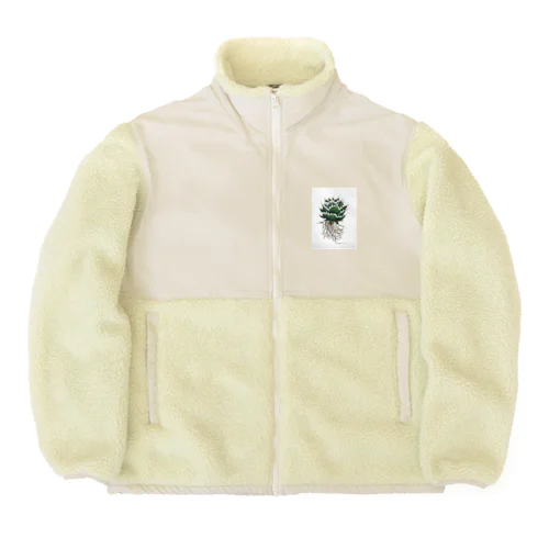 ➕ART PLANT Boa Fleece Jacket
