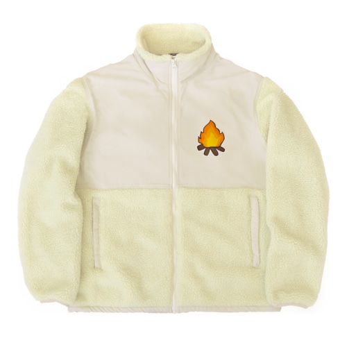 かわいいね、焚き火 Boa Fleece Jacket