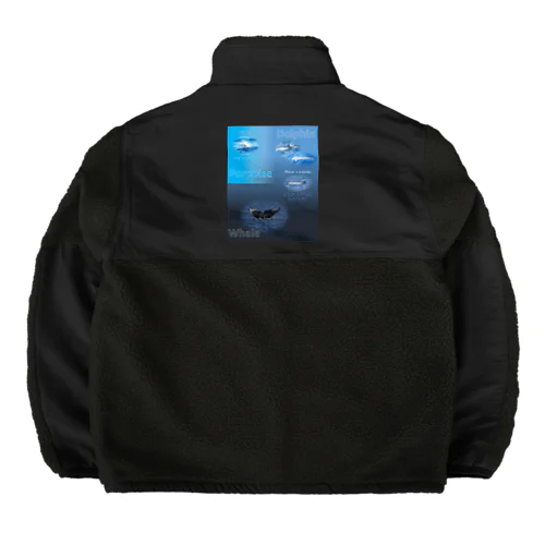 イルカとクジラの違い Boa Fleece Jacket