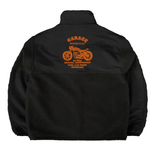 武骨なバイクデザイン orange(前後pt） Boa Fleece Jacket