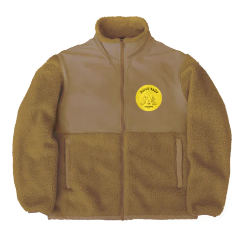 ハッピーキャンプ（サーベルタイガーとネアンデルタール人） Boa Fleece Jacket