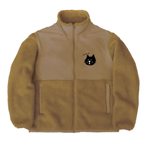 くろにゃん Boa Fleece Jacket