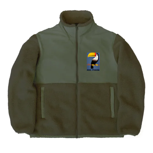チェコ　プラハ動物園　オニオオハシ Boa Fleece Jacket