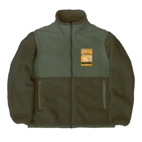 ソビエト（ロシア）　飛行機 Boa Fleece Jacket