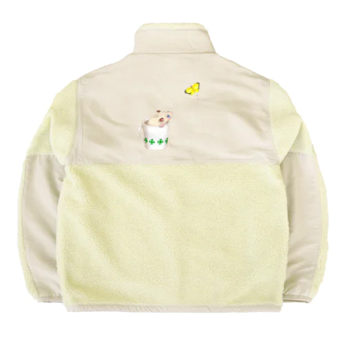 今日ものんびり。きんハムちゃん Boa Fleece Jacket