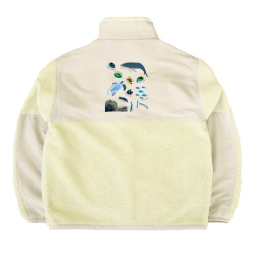 沖縄の海の生き物 Boa Fleece Jacket