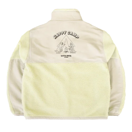 HAPPY CAMP（サーベルタイガーとネアンデルタール人） Boa Fleece Jacket