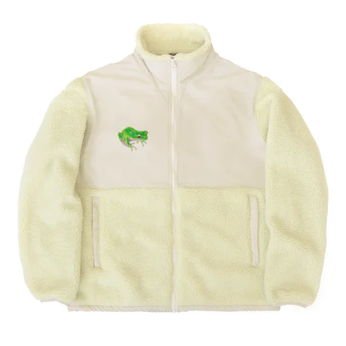 [森図鑑]アマガエル Boa Fleece Jacket