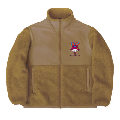 つるこまんじゅう Boa Fleece Jacket