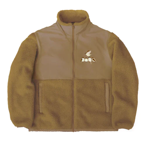 スズメさんたち Boa Fleece Jacket