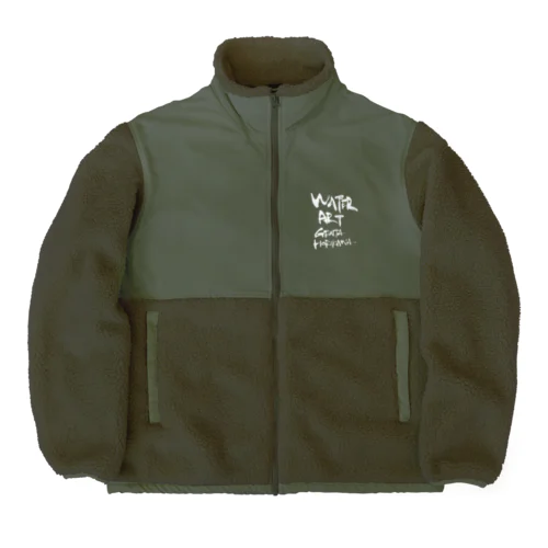ロゴ2（白） Boa Fleece Jacket