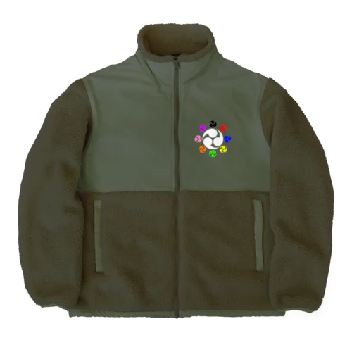 九色九陽巴紋 （オリジナル家紋シリーズ） Boa Fleece Jacket