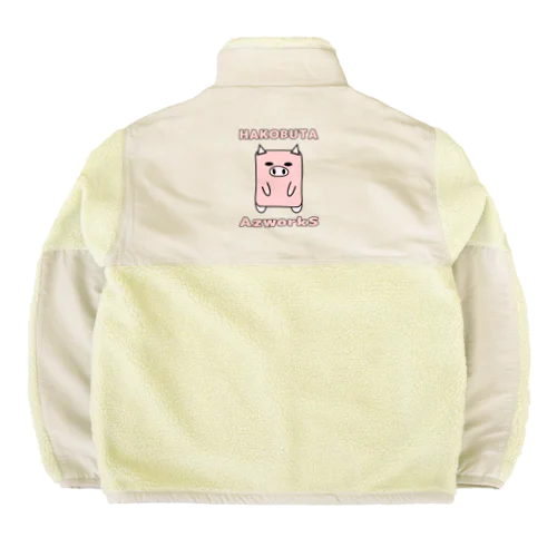 ハコブタ（ピンク） Boa Fleece Jacket