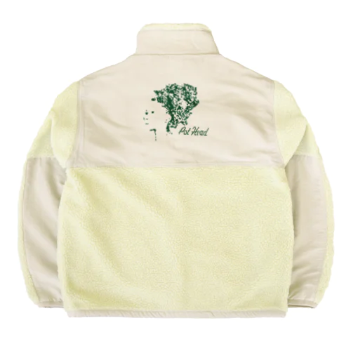 💚レトロ風プリント💚    pod head girl シリーズ Boa Fleece Jacket