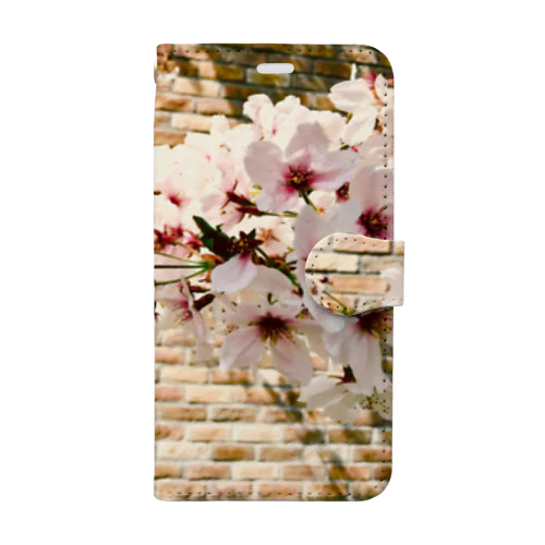 煉瓦と桜1 Book-Style Smartphone Case