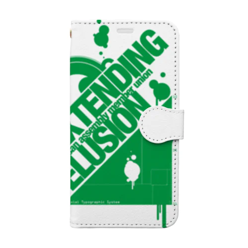 EXTENDING DELUSION (Green) 手帳型スマホケース