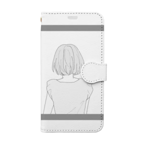 後ろ姿男女 Book-Style Smartphone Case