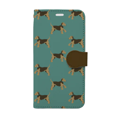 犬/ウェルシュテリア Book-Style Smartphone Case