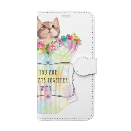 ビスチェ猫 Book-Style Smartphone Case