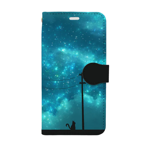 星とネコ Book-Style Smartphone Case