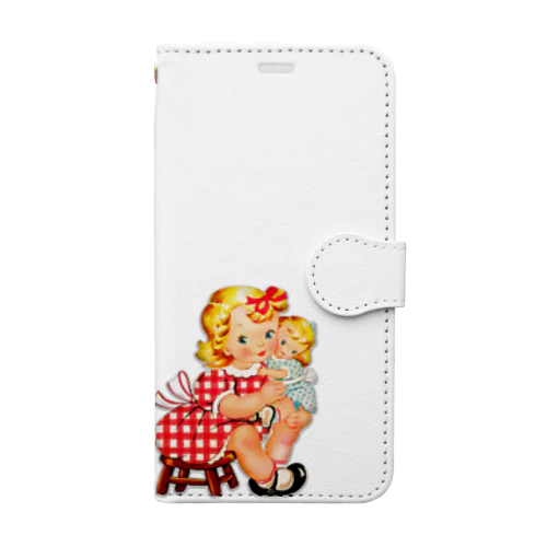 レトロ❤️お人形と私 Book-Style Smartphone Case