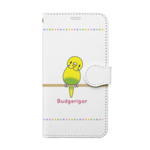 黄ハルクイン女の子＊セキセイインコ＊ Book-Style Smartphone Case