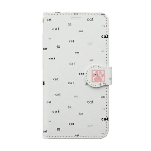 いろんなフォントのネコ Book-Style Smartphone Case