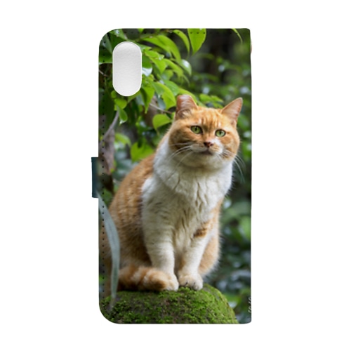 【 森ねこ/サスケ 】 iPhone 手帳型ケース Book-Style Smartphone Case