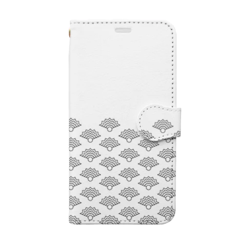 NIMAFUKU (Pattern - White) 手帳型スマホケース