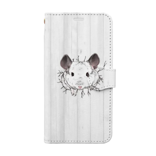 チンチラカンツウ-iPhoneX-Xs用 Book-Style Smartphone Case