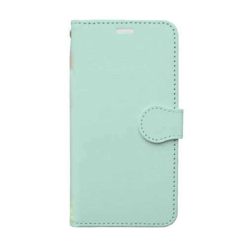 【 森ねこ/シロ 】 iPhone 手帳型ケース B Book-Style Smartphone Case