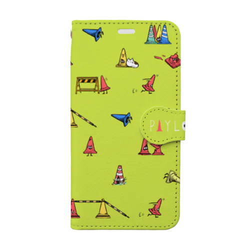 いっぱいろん（黄緑） Book-Style Smartphone Case