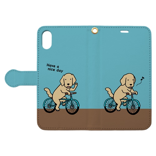 bicycle 3（ブルー） Book-Style Smartphone Case