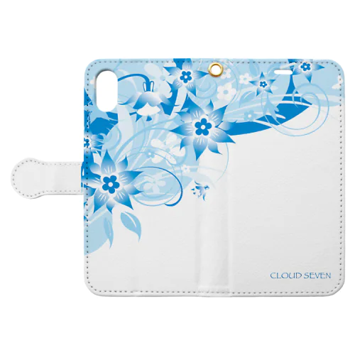 BLUE FLORAL Book-Style Smartphone Case