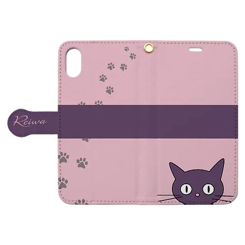 令和猫スマホケース手帳タイプ１ Book-Style Smartphone Case