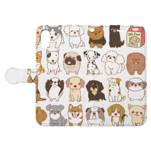 わんわん🐾たくさん🐾 Book-Style Smartphone Case