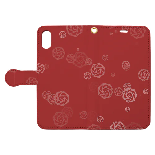 薔薇（赤） Book-Style Smartphone Case